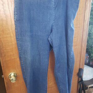 Alfred Dunner Pull-On Denim Jeans – Elastic Waist – Women’s Size 18